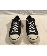 ADULT CONVERSE ALL STAR CANVAS BLACK GRAY STRIPED MEN&#39;S 9 WOMEN&#39;S sz11 S... - $50.71 CAD