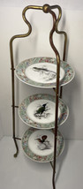 Bombay Company three bird plates and stand metal large oversized 32 inch... - £67.27 GBP