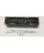Letterpress Printing Block Saint &amp; Company Miller And Manufacturers - $160.88 MXN