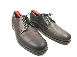 Bedstu Mens Brown Leather Lace Up Plain Toe Oxfords Size US 10.5 - £22.80 GBP