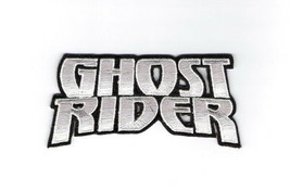 Marvel Comics Ghost Rider New Silver Name Logo Embroidered Patch, NEW UNUSED - £6.13 GBP