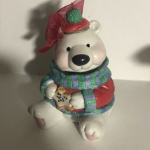 Hallmark Holiday Bear Christmas Decoration 2002 XM1 - £5.39 GBP