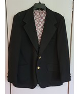 Vintage Mens M? Penguin Clothes Black Single Breasted Two-Button Sport Coat - $39.34 CAD