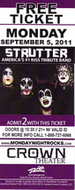 STRUTTER Live @ CROWN Theater Promo Card - $1.95