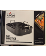 All-Clad HA1 Hard Anodized Nonstick Roaster w/ Roasting Rack 13&quot; x 16&quot; - £56.31 GBP