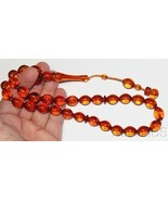 Prayer Beads Zaafarani Saffron Faturan Type Olive Cut Vintage Tesbih Kom... - £91.00 GBP