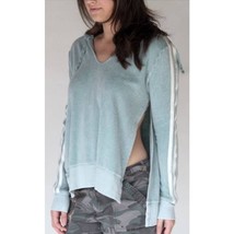 Pam &amp; Gela Cotton Modal Hooded Side Split Hoodie Sweater Pullover Size XS - £38.58 GBP