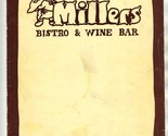 Millers Bistro &amp; Wine Bar Menu Lower Cecil St in Limerick Ireland  - £21.66 GBP