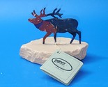 American Elk By LAZART Metal Art &amp; Stone Base - MINT With Tag - Hunt, Ou... - $22.79
