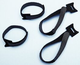 10 Cord &amp; Cable WRAPS 10" Hook Loop BLACK Nylon Fasteners 10 inch Ties S... - $13.71