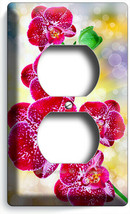 SPOTTED TROPICAL ORCHID FLOWERS OUTLET WALL PLATES FLORAL BEDROOM ROOM A... - £7.30 GBP
