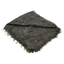 Zadig &amp; Voltaire Delta Feather Tiger Gray Scarf Large Wrap Scarf Shawl - $91.08