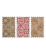 Stampin&#39; Up! Fabric Quarters 3 Patterns &quot;Deck the Halls&quot; Print New - €9,90 EUR