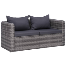 Modern Outdoor Garden Patio 2pcs Poly Rattan Corner Sofa Chairs With Cus... - £177.63 GBP