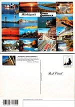 Michigan Upper Peninsula Travel Spots Ironwood Soo Locks Fayette VTG Postcard - £7.39 GBP