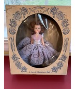 Vintage A Lovely Miniature Doll Movable Head, Arms &amp; Eyes Brown Swirl Dress - $12.73
