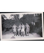 Vintage Four Soldiers Showing Sexy Legs Snapshot WWII 1940s - $13.54 CAD