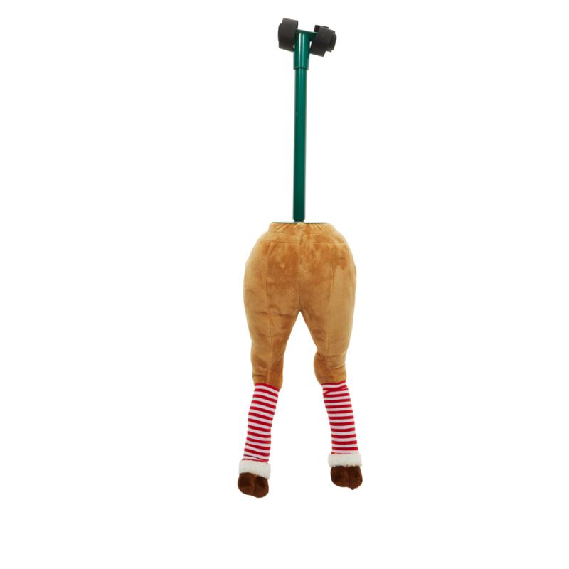 NEW Mr. Christmas Holiday Reindeer Legs Animated Kicker Plush Novelty Decoration - $37.95