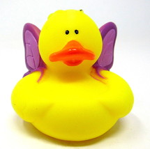 Butterfly Rubber Duck 2&quot; Purple Wings Butterflies Duckie Squirter Bath T... - £6.68 GBP