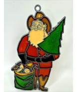 Cowboy Santa Stained Plastic Christmas Night Light Attachment - $285.54 MXN