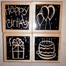 Close To My Heart JRL Designs BIRTHDAY Wood Mounted Rubber Stamps - £10.05 GBP
