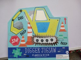 Digger Jigsaw Puzzle, New, 20 Pcs . Floss And Rock New Ages 3 Plus. - £7.01 GBP