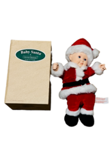 Anne Geddes Doll Baby Santa Claus nib box vtg Christmas figurine enesco ... - £31.34 GBP