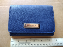 Tahari Women Trifold Blue Pebbled Faux Leather Wallet VGC - $7.92