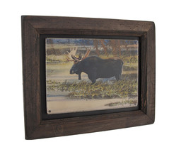 Zeckos Big Sky Carvers North American Moose Wood Frame Wall Art - £14.55 GBP