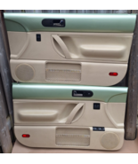 Volkswagen Beetle Door Panel SET 1998 to 2010 OEM GREEN/TAN HARD TOP ONLY - $701.90