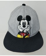 Walt Disney Mickey Mouse Snapback Baseball Hat Cap Hat Large Blockhead VTG - £15.48 GBP