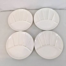 Vtg Gourmet International Japan Set of 4 White Divided Foundue Sushi Plates (4) - £14.86 GBP