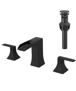 Black 8&quot; Widespread Bathroom Faucet with Drain - $183.25 CAD