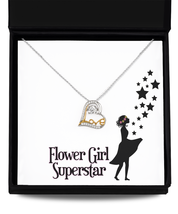 Sterling Silver Heart Necklace Flower Girl Proposal GIft Wedding Party Jewelry - £32.02 GBP+