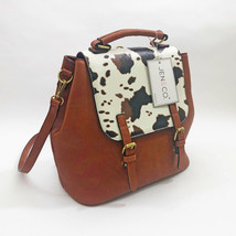 Jen &amp; Co. Brooks Convertable Backpack Shoulder Cow Flapover 12x11x6.5 in... - $59.28