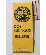 Dos Gringos Bellevue Washington Mexican Restaurant Mini Antique Matchbook - $9.85