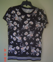 Nwt Ralph Lauren Black Floral Linen Top Blouse Size S $79 - £57.99 GBP