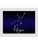 Virgo Zodiac Sign Canvas Print Virgo Gift Astrology Art Zodiac Print Virgo Wall  - $49.00