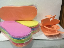 180 pairs Disposable foam pedicure spa flip flop slipper 6 assorted colo... - £38.80 GBP