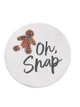 P. Graham Dunn Oh Snap Xmas Coaster Happy Holidays 4 Inch Diameter - $21.78