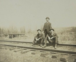 1890&#39;s Railroad Near Newburgh Park / Garfield Park Cleveland, Ohio Photograph - £30.07 GBP