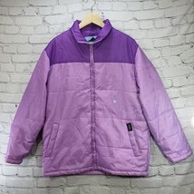 Vintage 90s Ski Jacket Womens Sz L Purple Maxam Mountain Parkas Flaw - $29.69