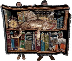 Remington The Well Read Blanket By Charles Wysocki - Tapestry Throw Woven From - $77.92