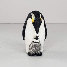 Schleich Emperor Penguin With Chick Baby Wildlife Animal Figure Retired #14632 - £14.06 GBP