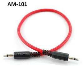 1Ft 3.5Mm Mono Audio Male To Male Ultra Flex Red Cable - - $18.99