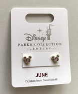 Disney Parks Mickey Mouse Lt Amethyst June Faux Birthstone Stud Earrings... - £25.88 GBP