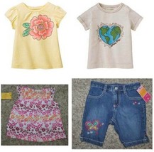 Girls Shorts Shirt Babydoll Top Denim Capris Sonoma Summer Set $58 NEW-18 months - £8.69 GBP