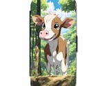 Kids Cartoon Cow iPhone 14 Flip Wallet Case - £15.72 GBP