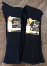 Sears Vintage Men&#39;s Comfort Socks Size 10-13 Black Hosiery NEW Heel Guar... - £46.18 GBP