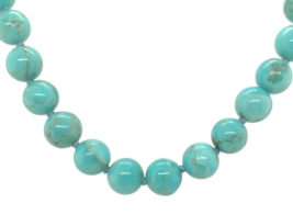 Kingman Genuine Natural Turquoise Strand of 8mm Round Beads Necklace 18&quot;... - $9,428.08 MXN